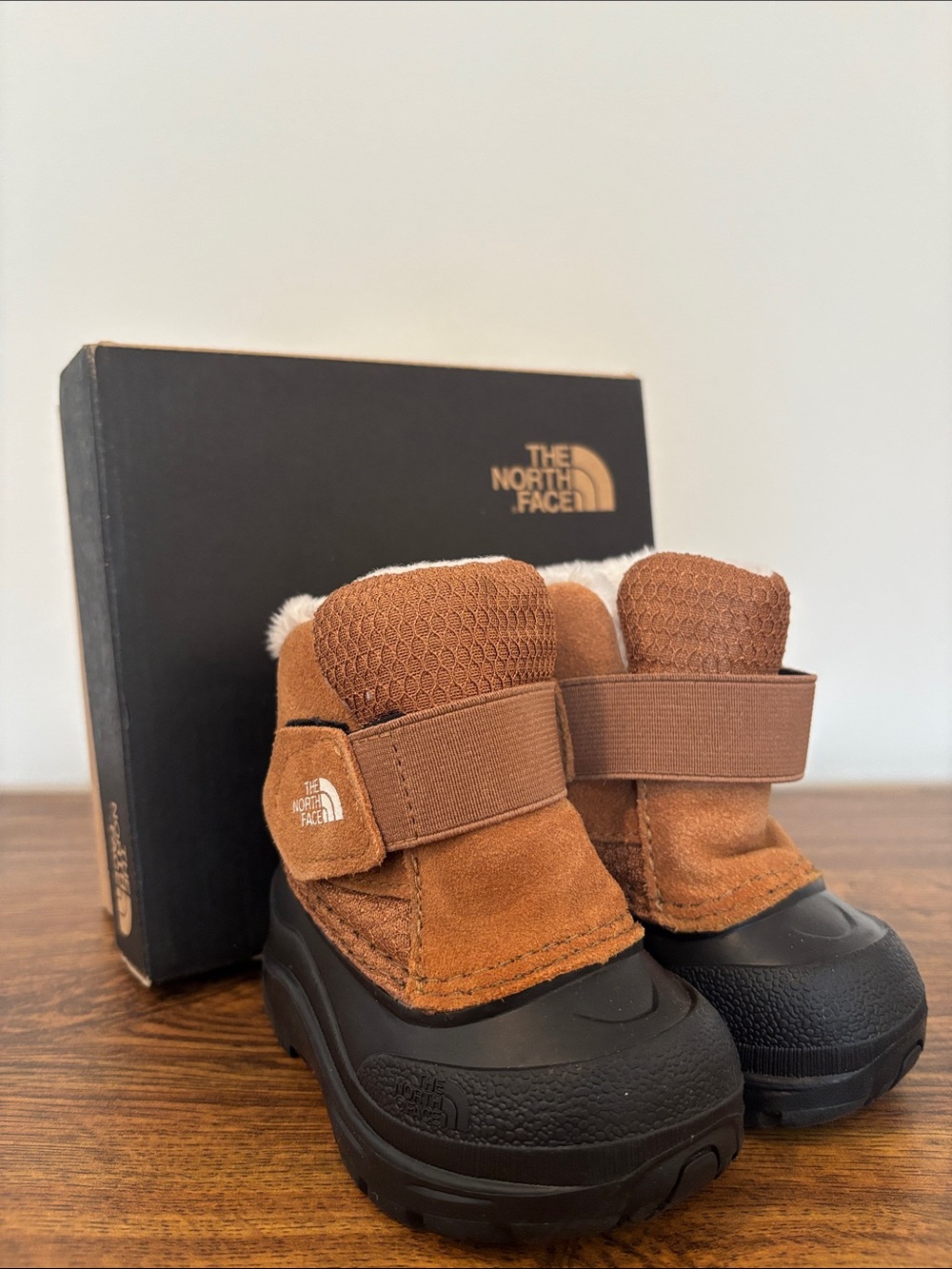 The North Face Brown and Black Kids Winter Boots